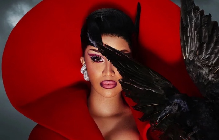 Cardi B with her crow 